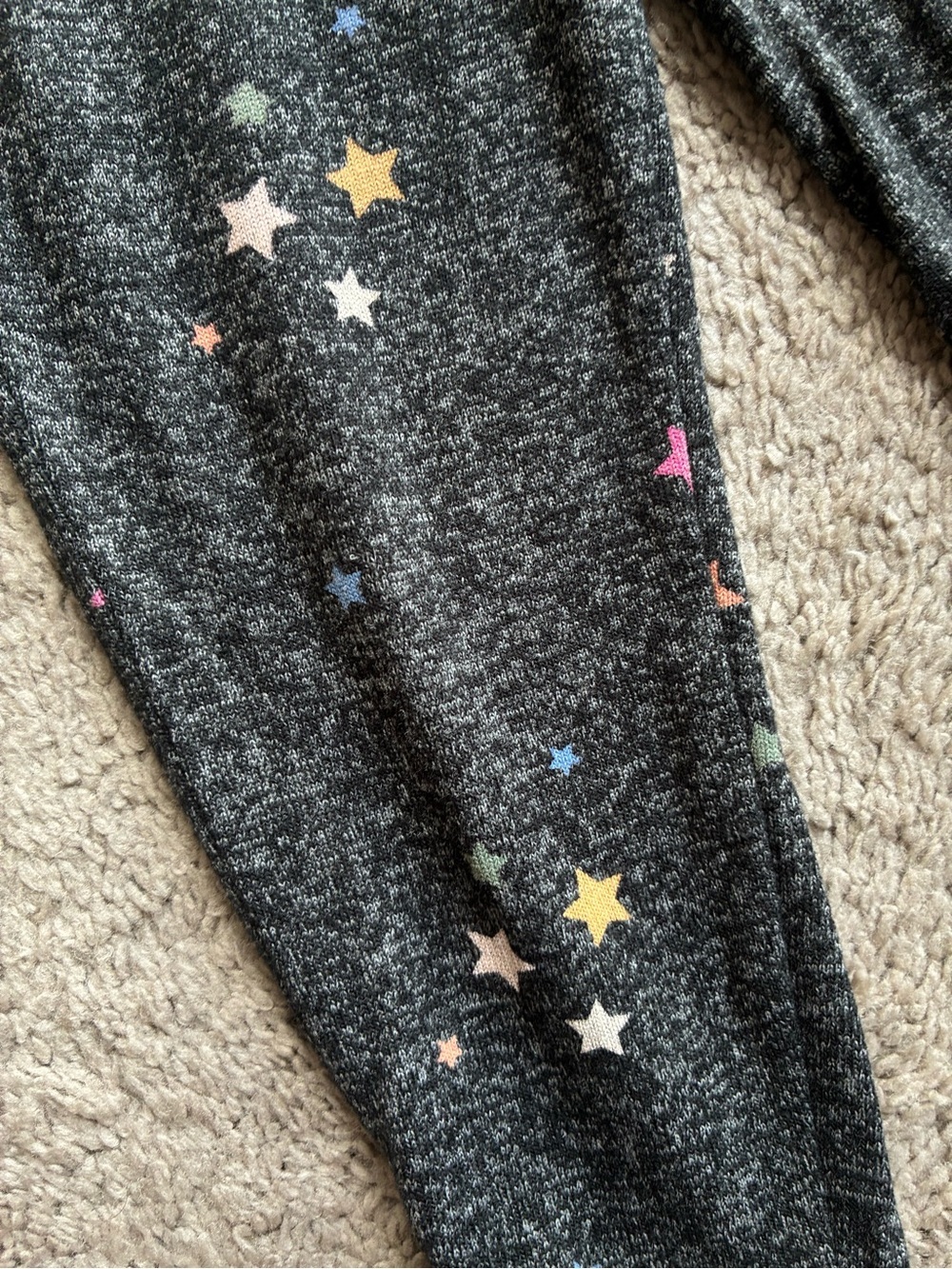 GAP Dark Charcoal Star-Print Light Weight Knit Joggers - Picture 5 of 9